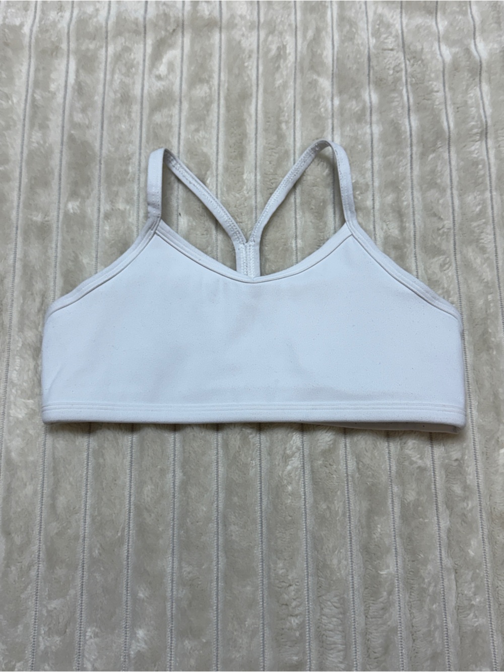 Athleta Girl: Girl's White All Day Racerback Bra, Size L (12)